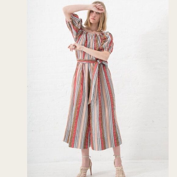 NWT ULLA JOHNSON ELAN JUMPSUIT - POPPY Size 6 - Picture 1 of 16